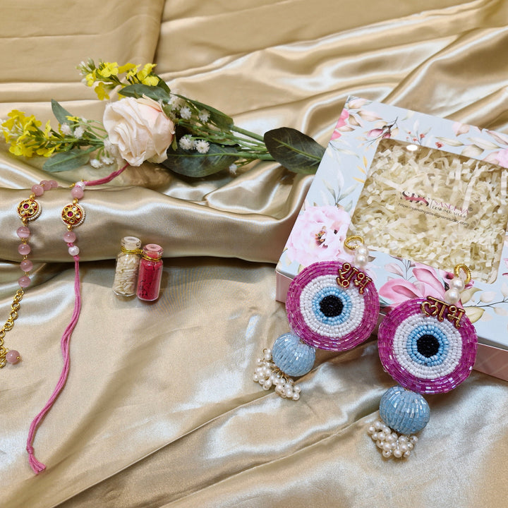 Designer Bhaiya Bhabhi Rakhi Set