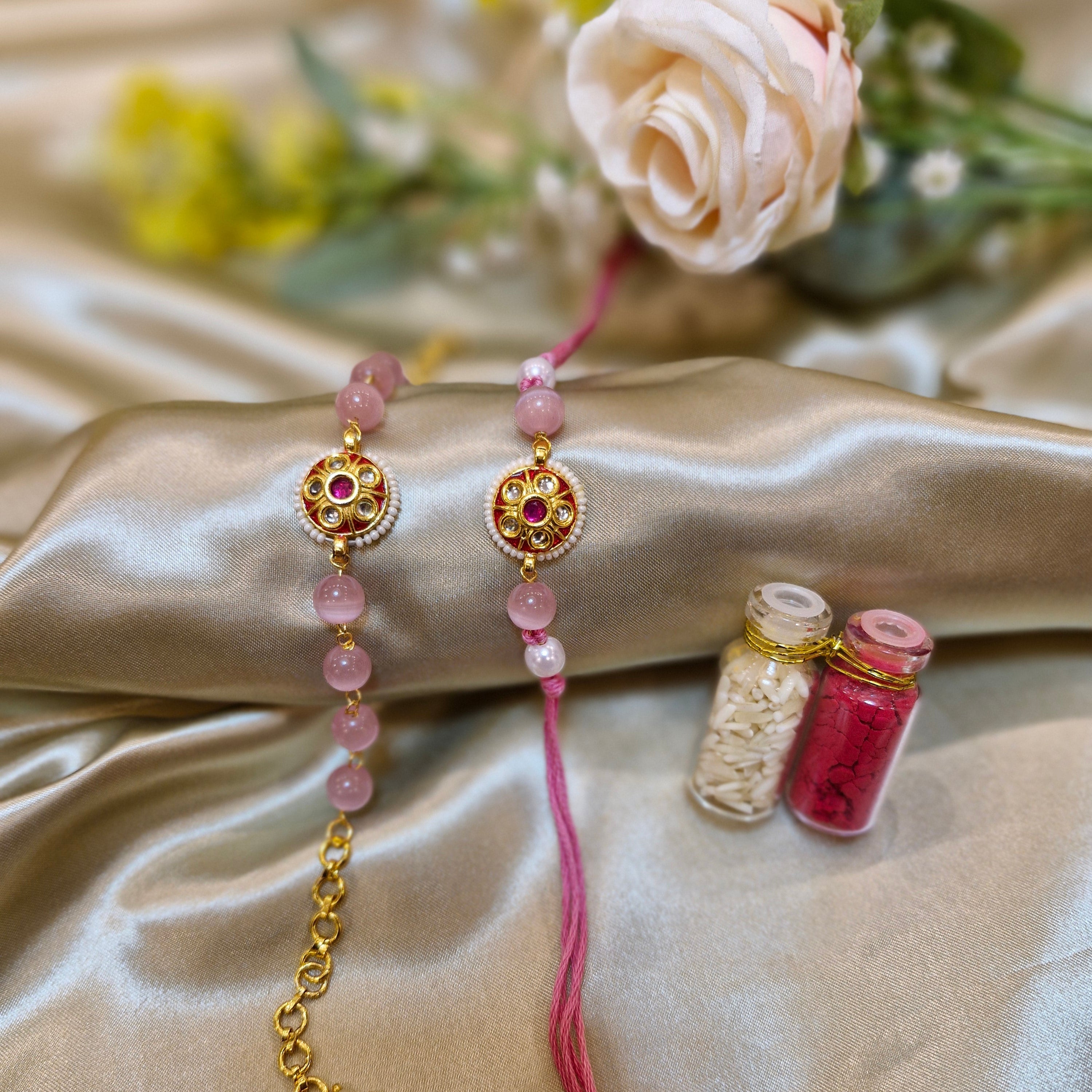 Designer Bhaiya Bhabhi Rakhi Set