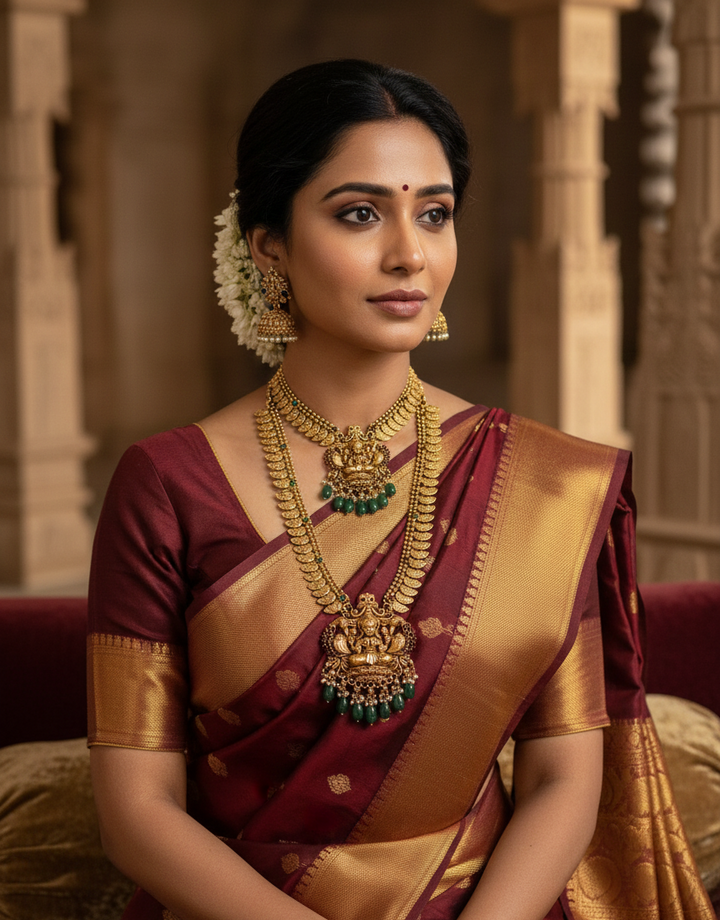 Divine Heritage Antique Temple Jewellery Set