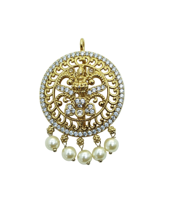 Antique Gold-Plated Lakshmi Pendant