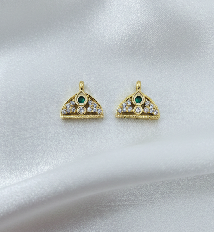 Gold Geometric Multi-Hole Spacers