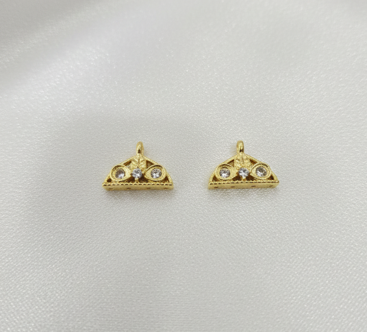 Gold Geometric Multi-Hole Spacers