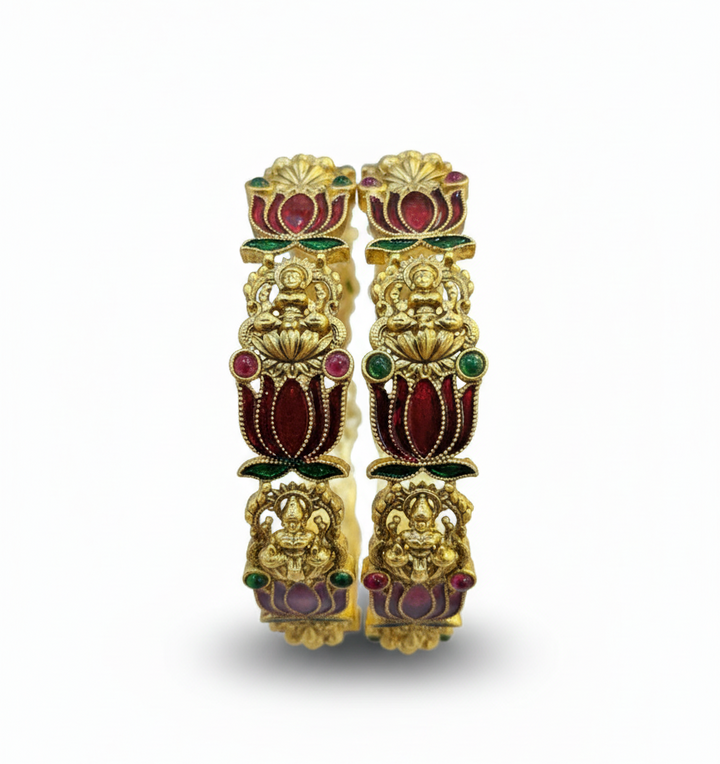 Antique Lakshmi Lotus Bangles