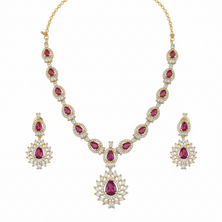 Traditional Gold Plated Necklace Set – Certified Quality & 1 Year Warranty