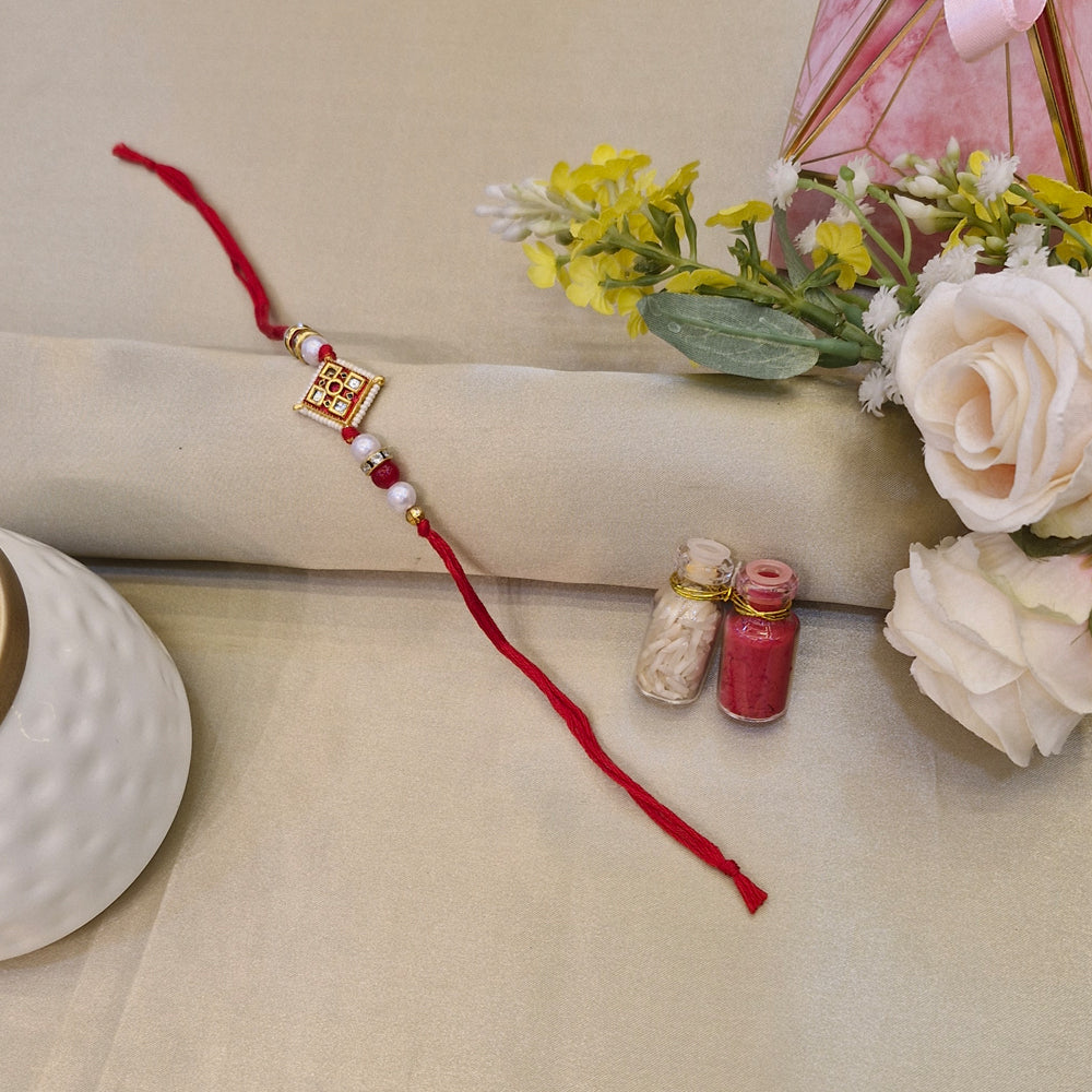 Kundan Rakhi - Simple and Elegant
