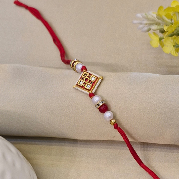 Kundan Rakhi - Simple and Elegant