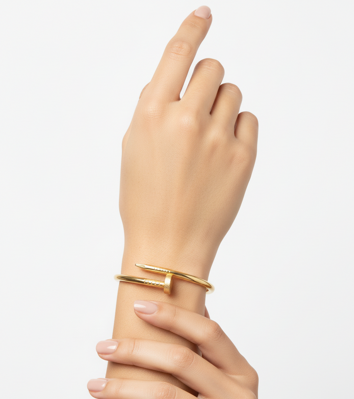 Anti-Tarnish Gold Nail Cuff Bracelet