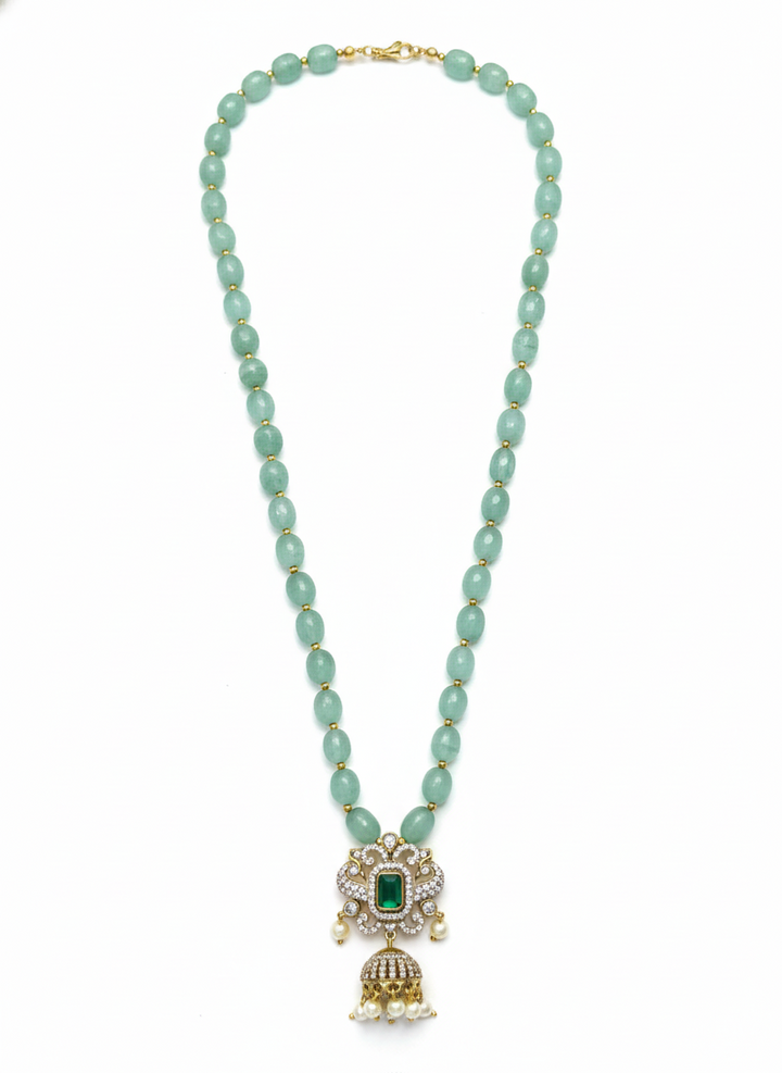 Mint Green Beaded Heritage Necklace