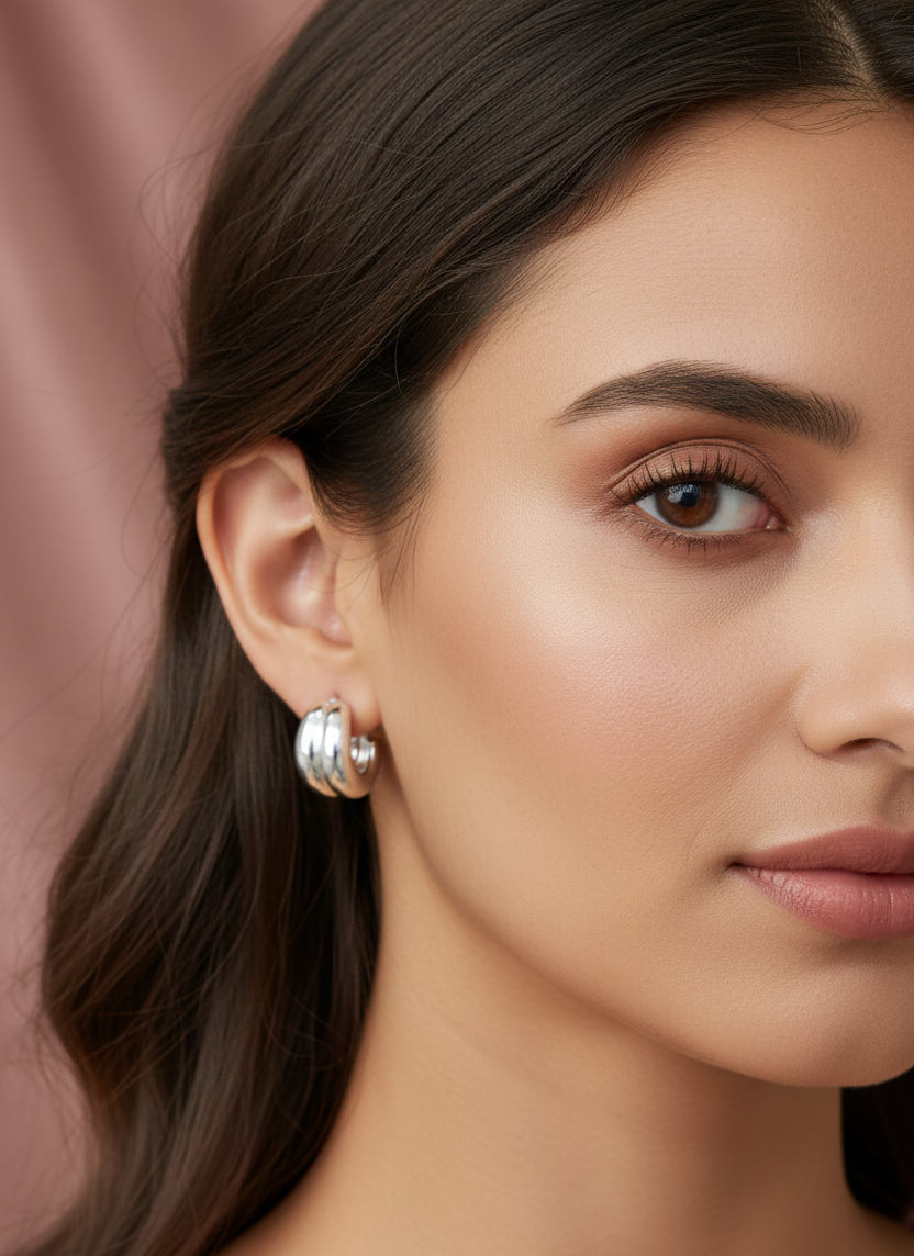 The Sculpted Ribbon Hoop Earrings