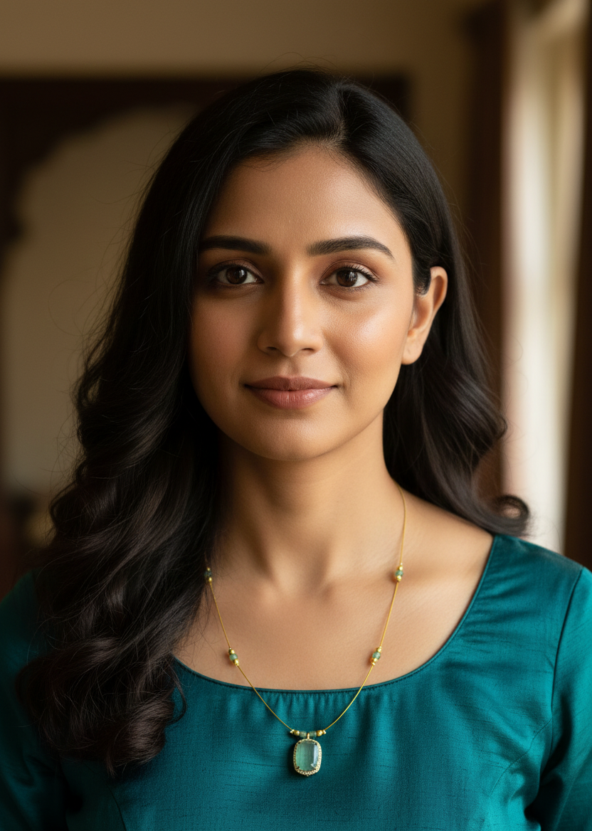 The "Aura" Floating Emerald Necklace – Minimalist Invisible Chain