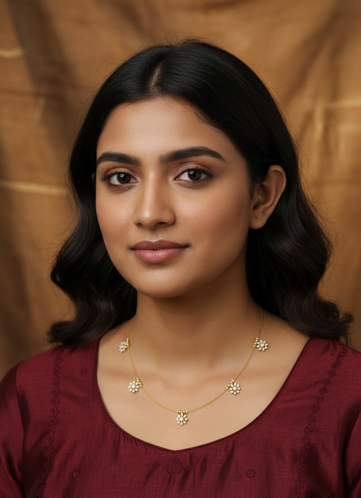 Floating Flora Invisible Necklace (5-Charm Edition)