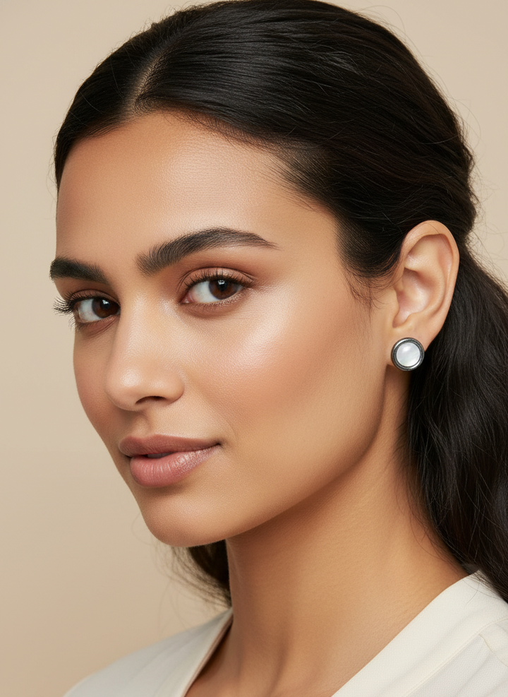 Lunar Glow Stud Earrings