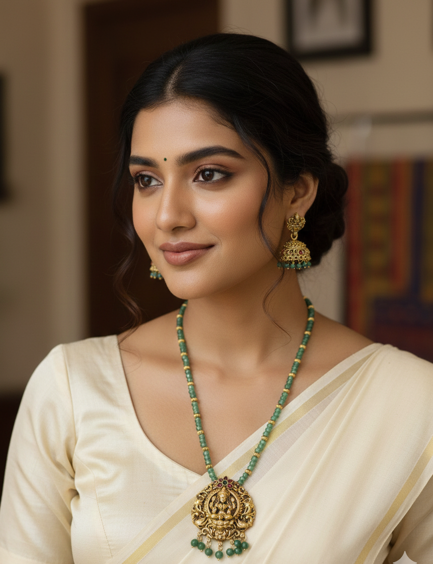 Antique Temple Jewellery Necklace Set